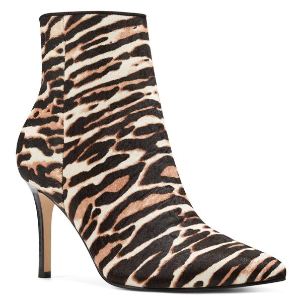 Nine West Fhayla Pointy Toe Leopard Ankle Boots | Ireland 21A19-3X52